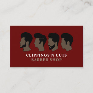 Hairstyles, Men's Barbers Business Card