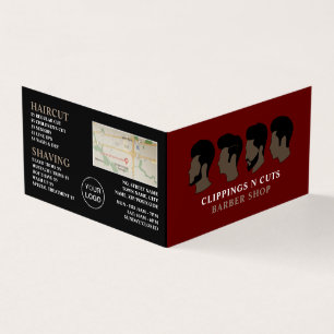 Hairstyles, Men's Barbers Detailed Loyalty Card, Business Card