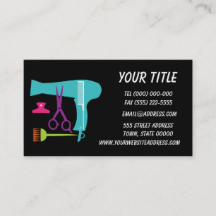Hairstyles tools business card