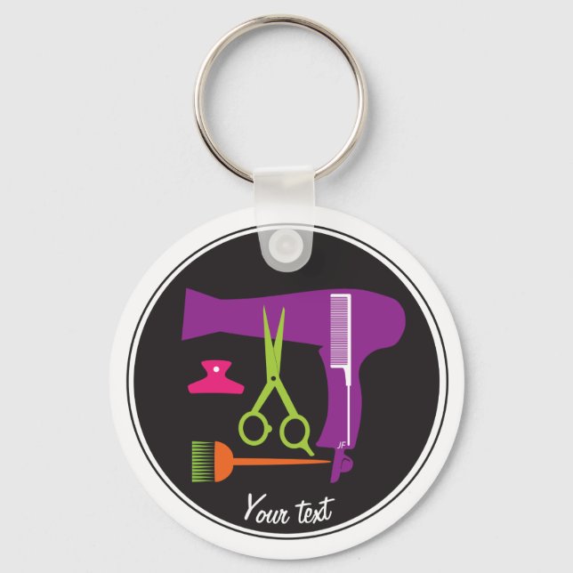 Hairstyles tools keychain (Front)