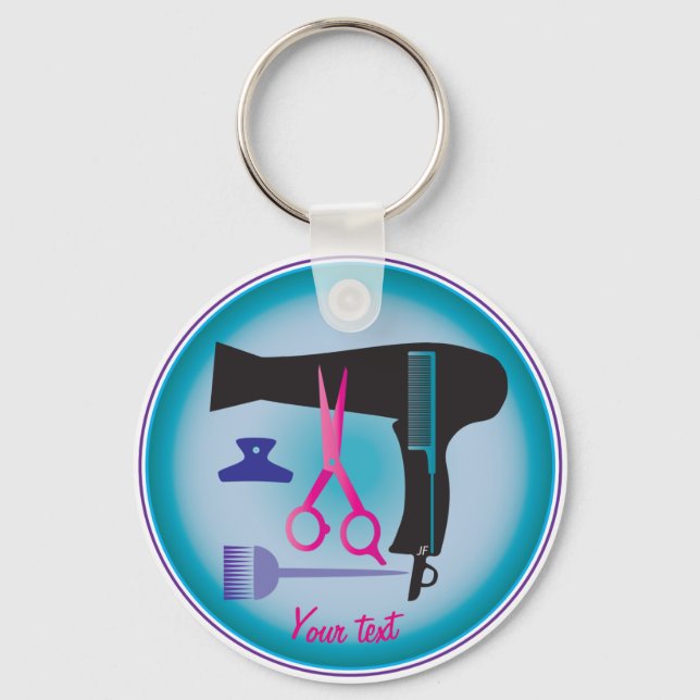 Hairstyles tools keychain (Front)