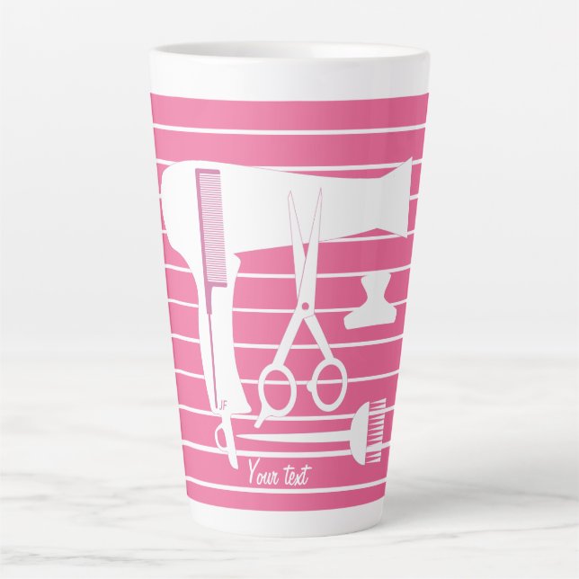 Hairstyles tools latte mug (Front)