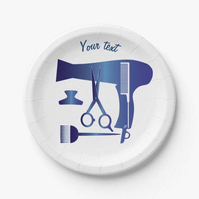 Hairstyles tools paper plates (Front)