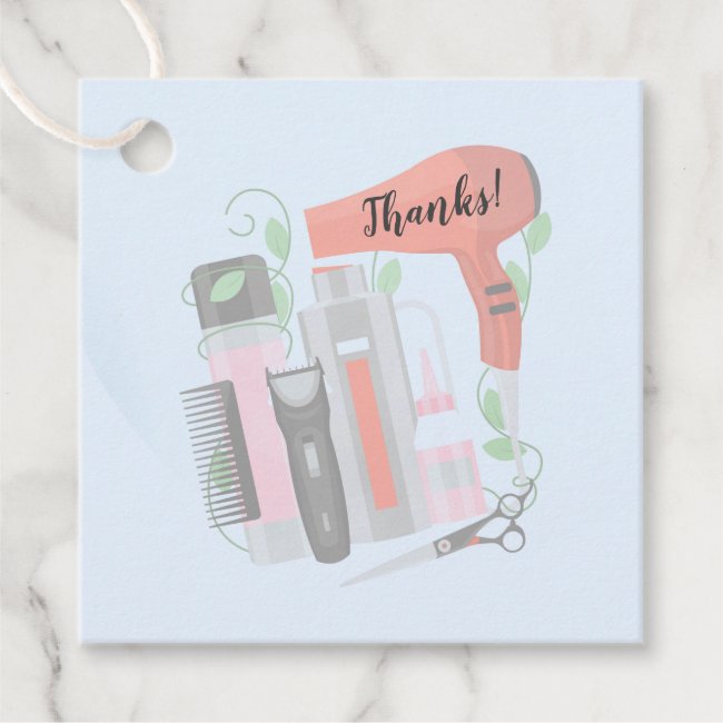 Hairstyling Tools Design Favor Card