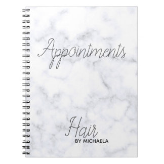 hairstylist appointment book marble gray gray