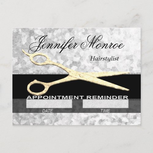 Hairstylist Appointment Reminder Postcard