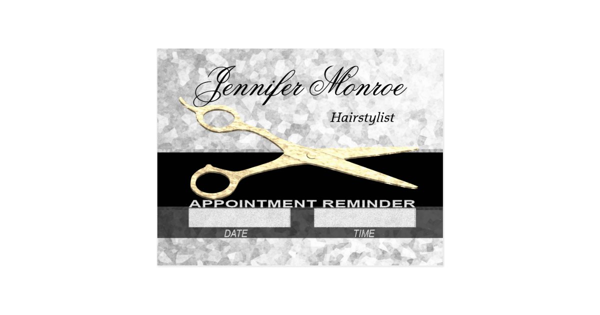 Hairstylist Appointment Reminder Postcard