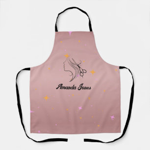 Hairstylist Apron Rose Gold Beauty Salon Name
