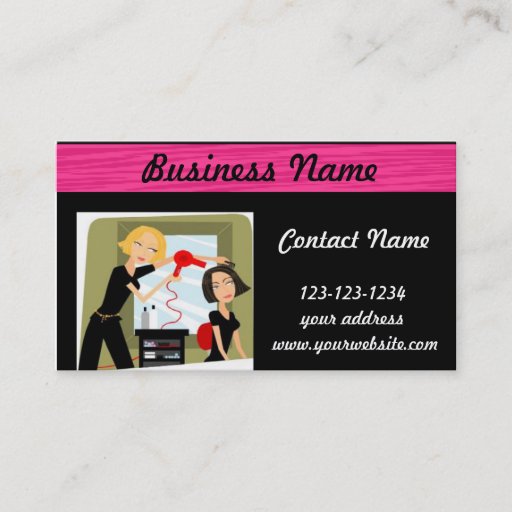 Customizable Hairstylist Beauty Salon business card
