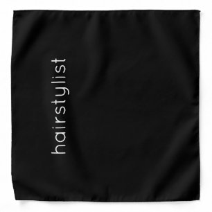 Hairstylist Black White Modern Spa Salon Stylish Bandana