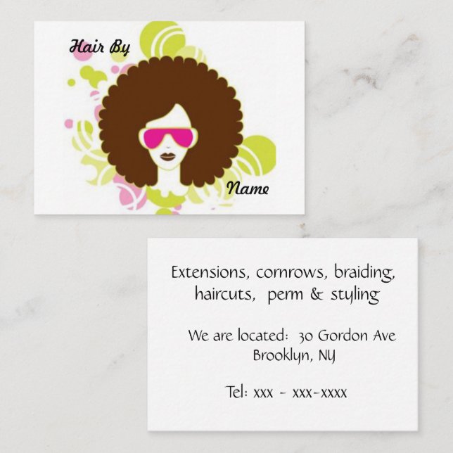 Hairstylist Business Card (Front/Back)