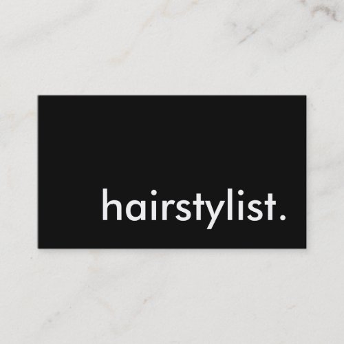 hairstylist. business card