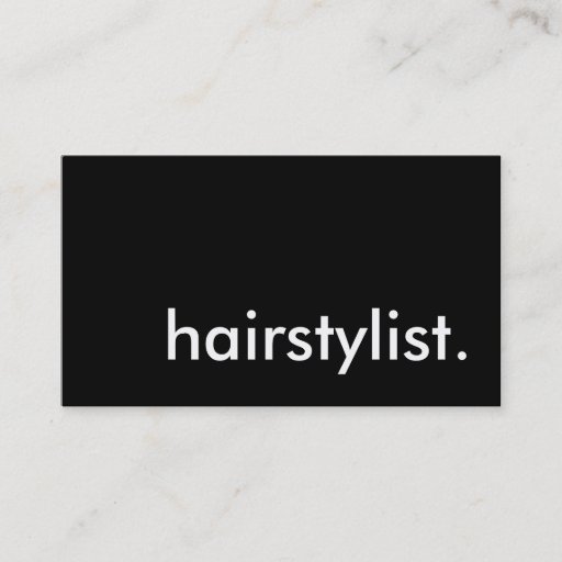 Customizable hairstylist. business card