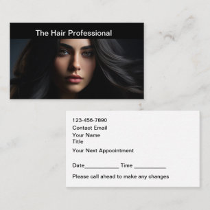 Hairstylist Client Appointment Business Cards