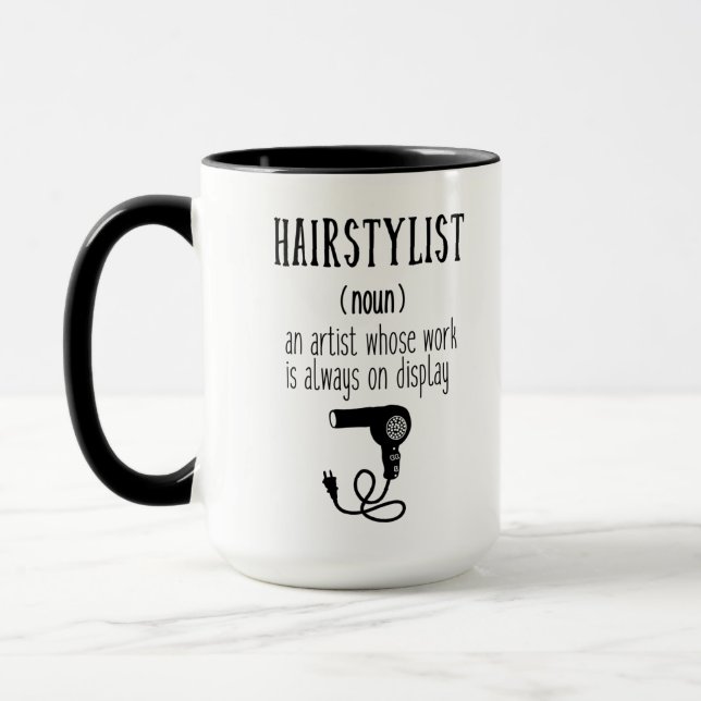 Hairstylist Defnition Cute Message Mug (Left)