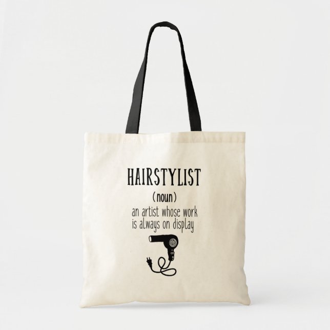 Hairstylist Defnition Cute Message Tote Bag (Front)