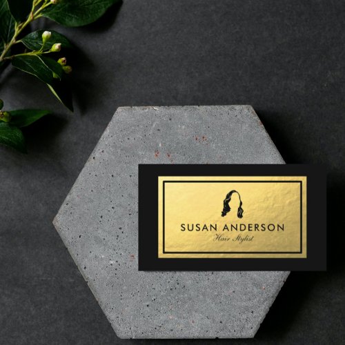Hairstylist _ Faux Gold Foil Business Card