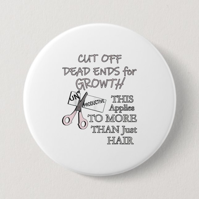 Hairstylist Gifts Hairdresser Funny Barber Quote Button (Front)