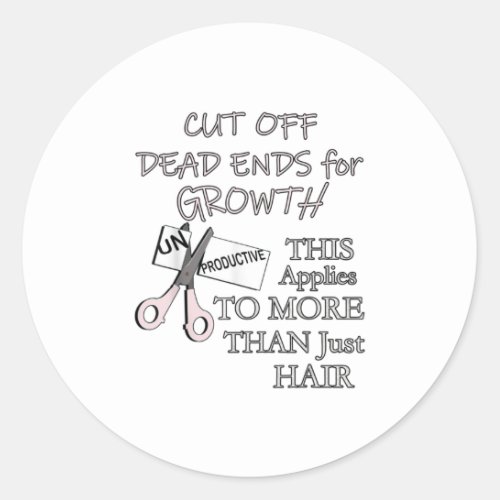 Hairstylist Gifts Hairdresser Funny Barber Quote Classic Round Sticker