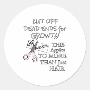 Hairstylist Gifts Hairdresser Funny Barber Quote Classic Round Sticker