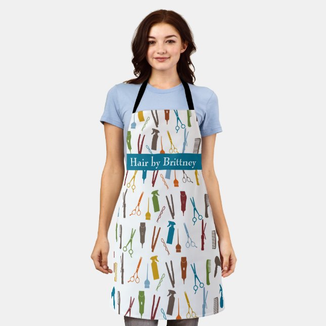Hairstylist Hair Dresser Salon Personalized Apron (Worn)