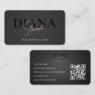 Hairstylist Hair Stylist Black style Business Card