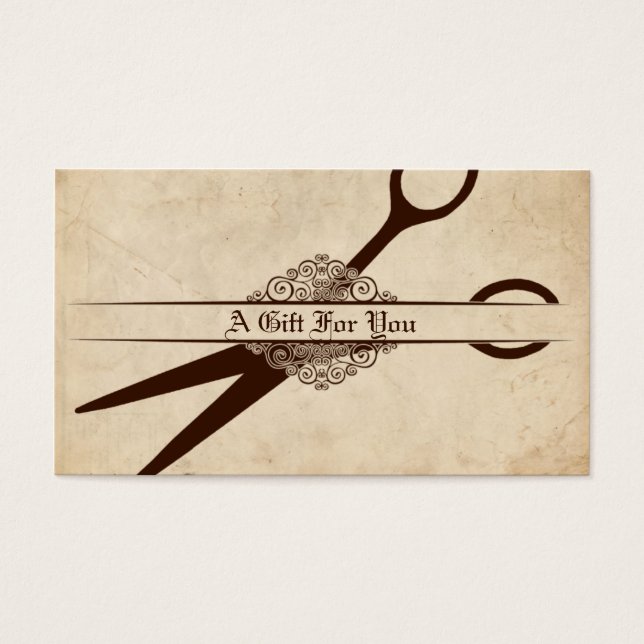 hairstylist hair stylist gift card certificate (Front)