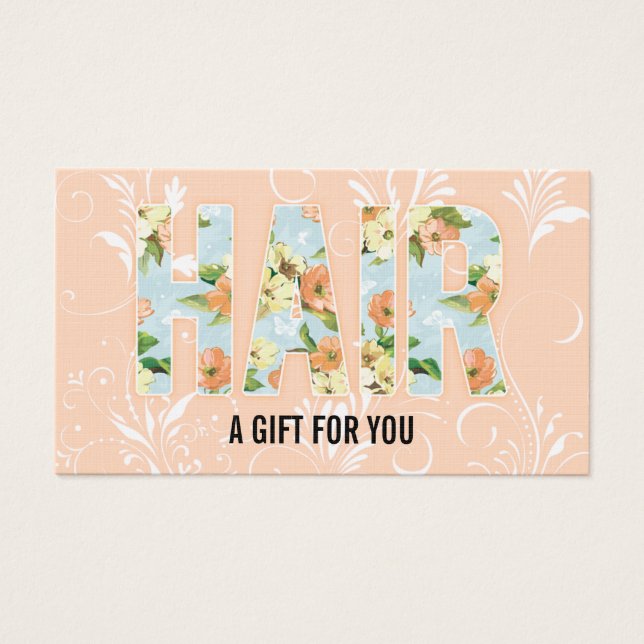 hairstylist hair stylist gift card certificate (Front)