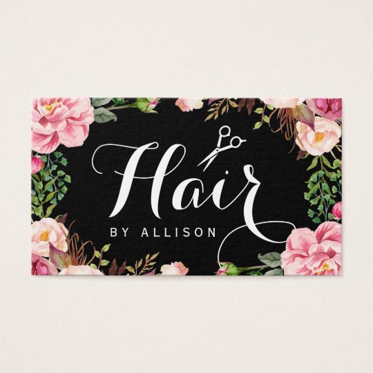 Hairstylist Hair Stylist Romantic Floral Wrapping Business