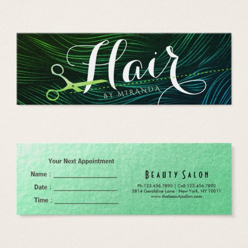 Hairstylist Hairdresser Beauty Green Gold Scissors