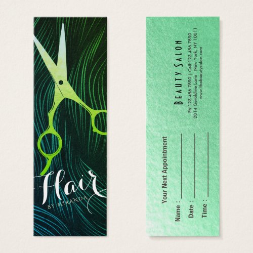 Hairstylist Hairdresser Beauty Green Gold Scissors