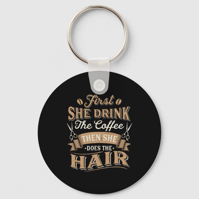 Hairstylist Hairdresser Gift Keychain (Front)