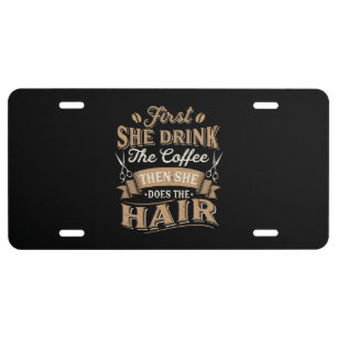 Hairstylist Hairdresser Gift License Plate
