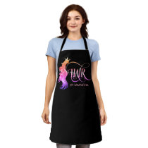 hairstylist hairdresser hair scissor add your name apron