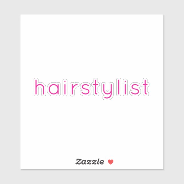 Hairstylist Hairdresser Pink Spa Salon Wedding Sticker (Sheet)