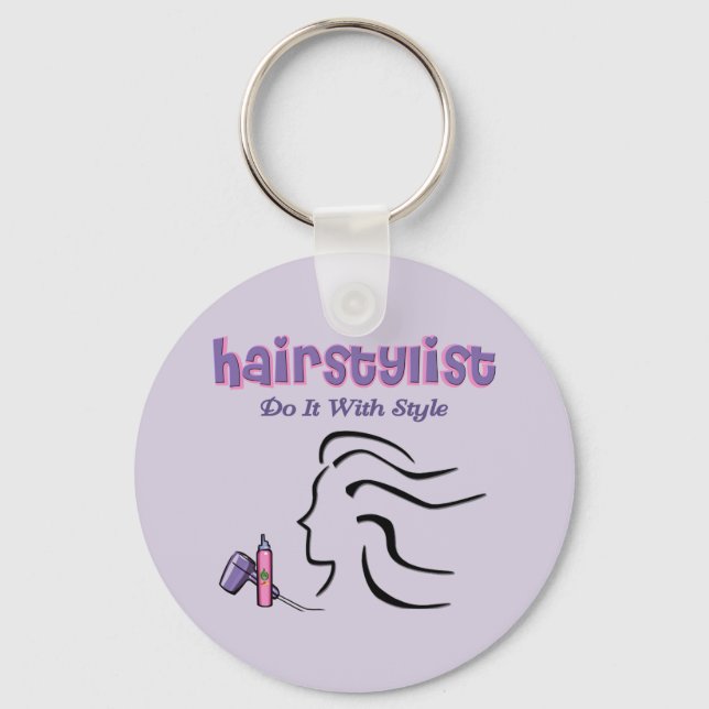 Hairstylist Keychain (Front)