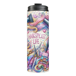 Hairstylist Life, Bright, Colorful Thermal Tumbler