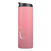 Hairstylist Makeup Salon Modern Pink Gold Scissors Thermal Tumbler (Rotated Right)