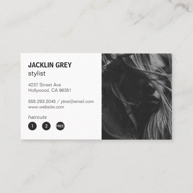 Hairstylist | Modern Loyalty Card (Front)