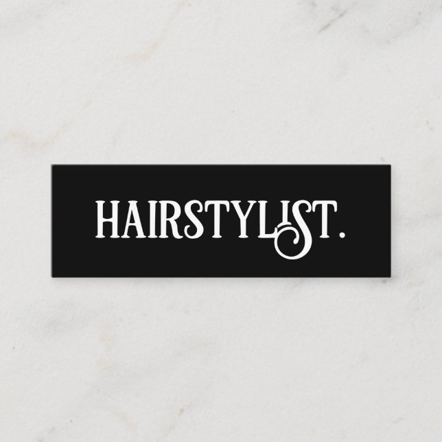 Hairstylist Modern Professional Minimalist Simple Mini Business Card (Front)