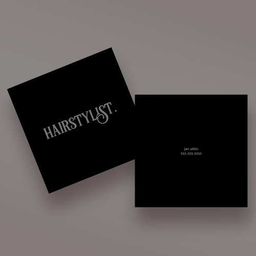 Hairstylist Modern Professional Minimalist Simple Square Business Card