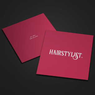 Hairstylist Modern Professional Minimalist Simple Square Business Card