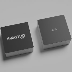 Hairstylist Modern Professional Minimalist Simple Square Business Card