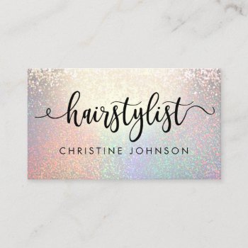 Hairstylist Modern Script Business Card by indiamylove at Zazzle