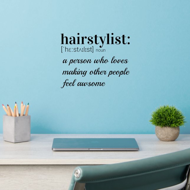 Hairstylist Quote Funny Dictionary Wall Sticker (Home Office 2)