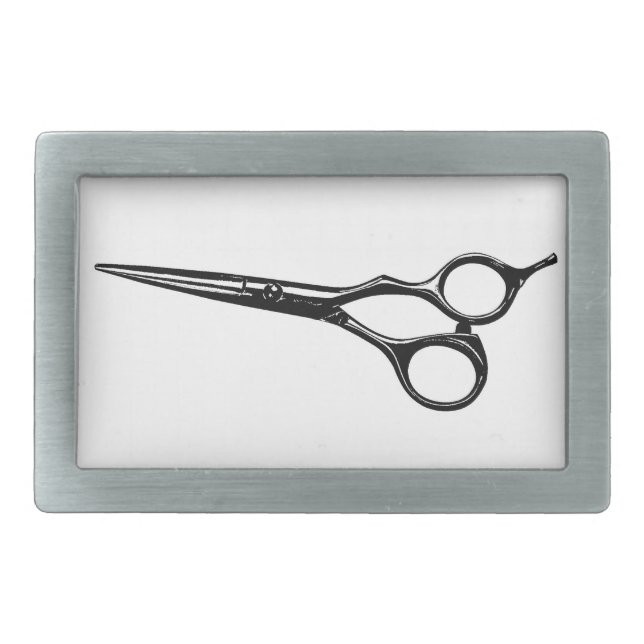 Hairstylist Scissors Belt Buckle (Front)
