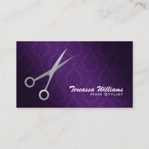 Hairstylist Scissors Business Cards
