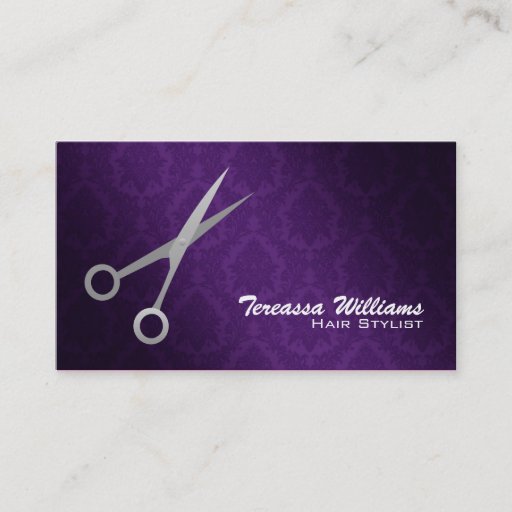 Customizable Hairstylist Scissors Business Cards