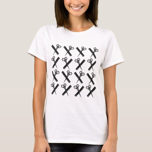 Hairstylist Scissors Comb Salon  T-Shirt (Front)