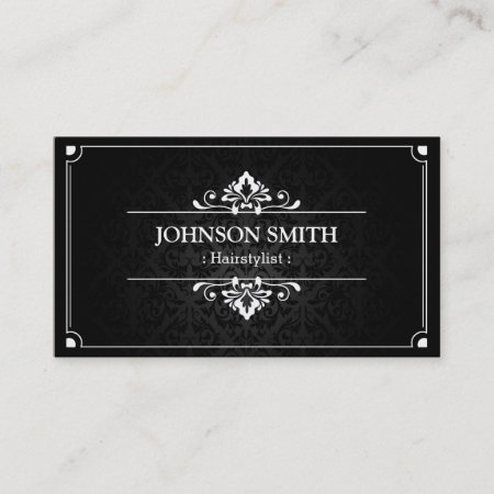 Hairstylist - Shadow Of Damask Business Card